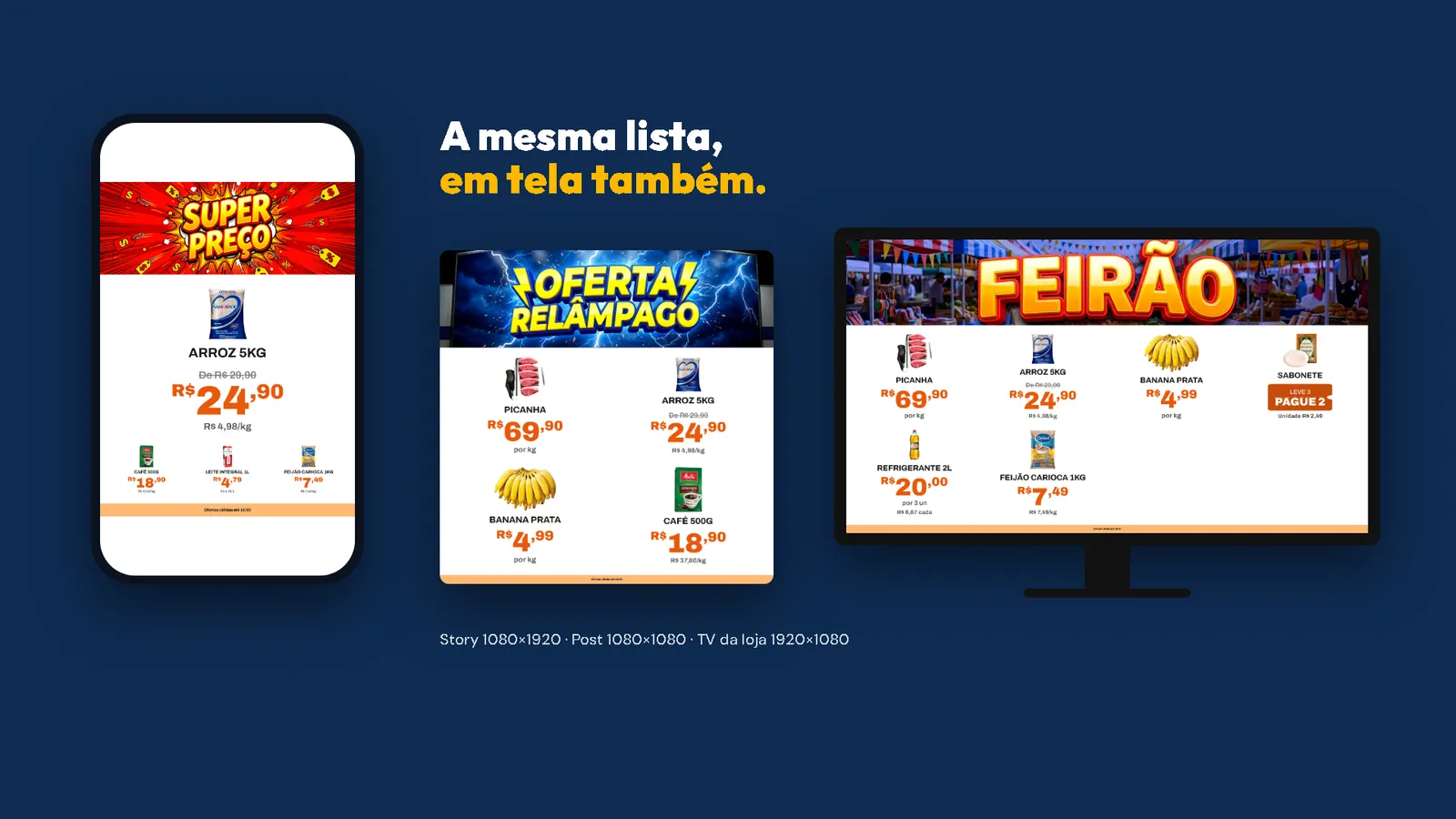 The same list as Story, Post and in-store TV, at exact pixel size.